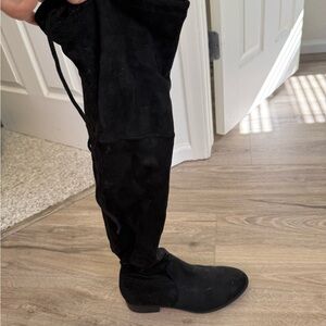 Women’s Black Suede Knee High Boots